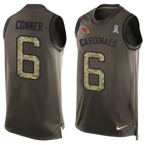 Cardinals #6 James Conner Green Men's Stitched Limited Salute To Service Tank Top Jersey cheap jerseys for sale - CheapJerseys.Shop