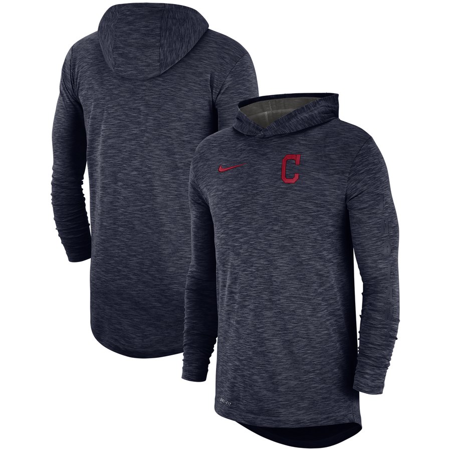Cleveland Guardians Performance Slub Pullover Hoodie Navy cheap jerseys for sale - CheapJerseys.Shop