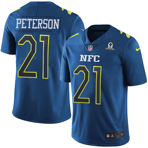 Cardinals #21 Patrick Peterson Navy Men's Stitched Limited NFC 2017 Pro Bowl Jersey cheap jerseys for sale - CheapJerseys.Shop