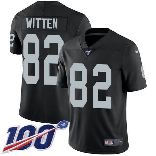 Las Vegas Raiders #82 Jason Witten Black Team Color Men's Stitched 100th Season Vapor Untouchable Limited Jersey Men's cheap jerseys for sale - CheapJerseys.Shop