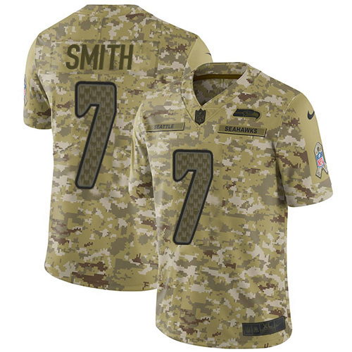 Seahawks #7 Geno Smith Camo Youth Stitched Limited 2018 Salute To Service Jersey cheap jerseys for sale - CheapJerseys.Shop