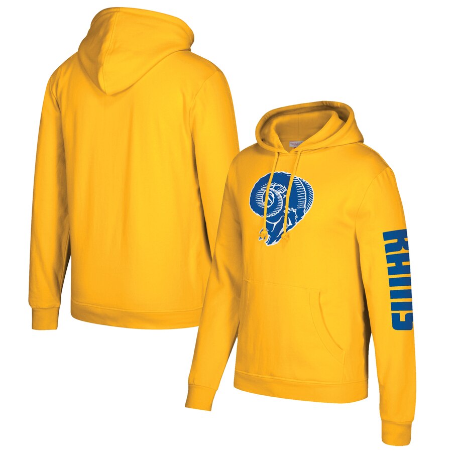 Los Angeles Rams Mitchell & Ness Classic Team Pullover Hoodie Gold cheap jerseys for sale - CheapJerseys.Shop