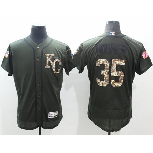 Kansas City Royals #35 Eric Hosmer Green Flexbase Authentic Collection Salute to Service Stitched Jersey Men's cheap jerseys for sale - CheapJerseys.Shop