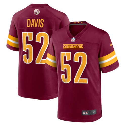 Washington Washington Commanders #52 Jamin Davis Burgundy Men's Game Jersey Men's cheap jerseys for sale - CheapJerseys.Shop