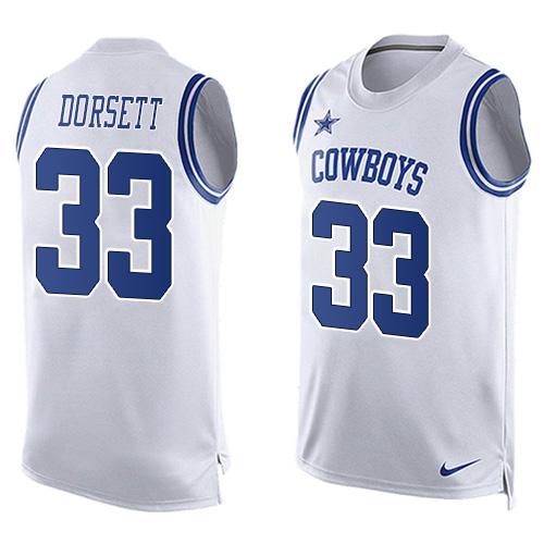 Cowboys #33 Tony Dorsett White Men's Stitched Limited Tank Top Jersey cheap jerseys for sale - CheapJerseys.Shop