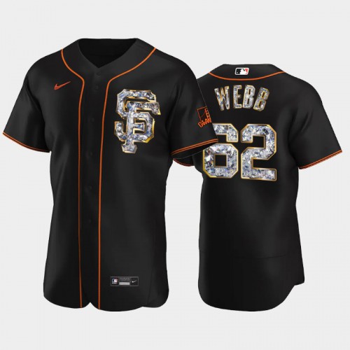 San Francisco San Francisco Giants #62 Logan Webb Men's Diamond Edition Jersey - Black Men's cheap jerseys for sale - CheapJerseys.Shop