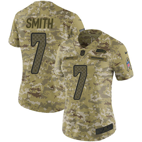 Seahawks #7 Geno Smith Camo Women's Stitched Limited 2018 Salute To Service Jersey cheap jerseys for sale - CheapJerseys.Shop
