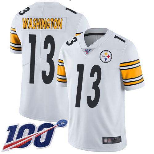 Pittsburgh Steelers #13 James Washington White Men's Stitched 100th Season Vapor Limited Jersey Men's cheap jerseys for sale - CheapJerseys.Shop