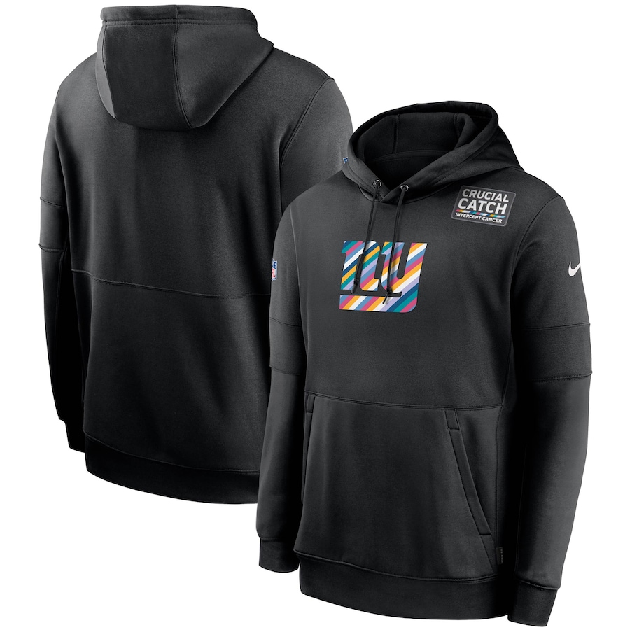 New York Giants 2020 Crucial Catch Sideline Performance Pullover Hoodie Black cheap jerseys for sale - CheapJerseys.Shop