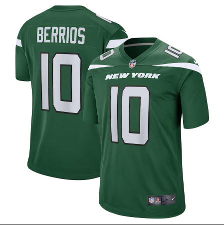 Men's Youth Women's New York Jets #10 Braxton Berrios 2022 Green Vapor Untouchable Limited Stitched Jersey cheap jerseys for sale - CheapJerseys.Shop