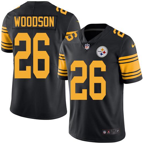 Pittsburgh Steelers #26 Rod Woodson Black Men's Stitched Limited Rush Jersey Men's cheap jerseys for sale - CheapJerseys.Shop