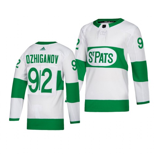 Maple Toronto Maple Leafs #92 Igor Ozhiganov White 2019 St. Patrick's Day Authentic Player Stitched Jersey Men's cheap jerseys for sale - CheapJerseys.Shop