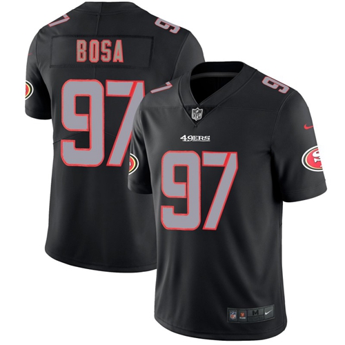 49ers #97 Nick Bosa Black Men's Stitched Limited Rush Impact Jersey cheap jerseys for sale - CheapJerseys.Shop