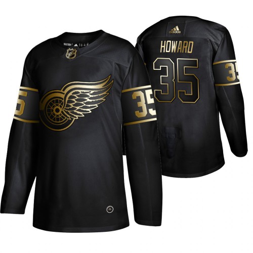 Detroit Red Wings #35 Jimmy Howard Men's 2019 Black Golden Edition Authentic Stitched Jersey Men's cheap jerseys for sale - CheapJerseys.Shop