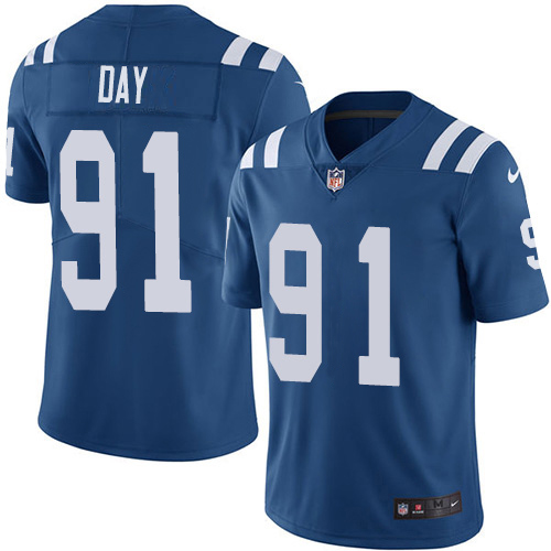 Indianapolis Colts #91 Sheldon Day Royal Blue Team Color Men's Stitched Vapor Untouchable Limited Jersey Men's cheap jerseys for sale - CheapJerseys.Shop