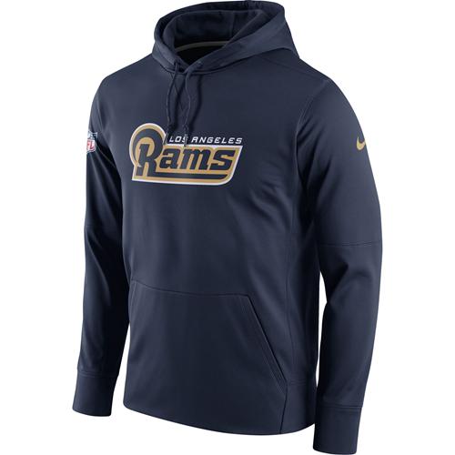 Men's Los Angeles Rams Navy Circuit Wordmark Essential Performance Pullover Hoodie cheap jerseys for sale - CheapJerseys.Shop
