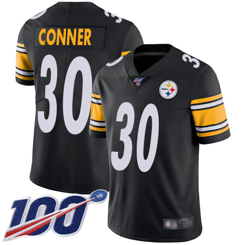 Pittsburgh Steelers #30 James Conner Black Team Color Men's Stitched 100th Season Vapor Limited Jersey Men's cheap jerseys for sale - CheapJerseys.Shop