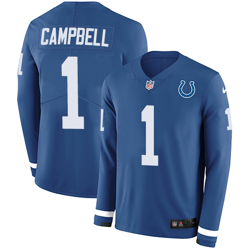 Colts #1 Parris Campbell Royal Blue Team Color Men's Stitched Limited Therma Long Sleeve Jersey cheap jerseys for sale - CheapJerseys.Shop