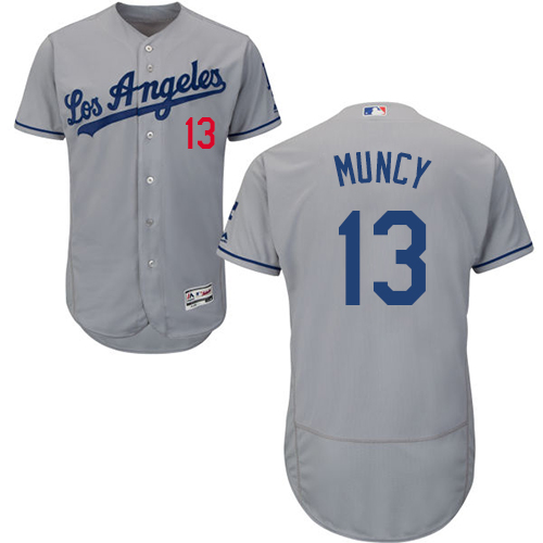 Los Angeles Dodgers #13 Max Muncy Grey Flexbase Authentic Collection Stitched Jersey Men's cheap jerseys for sale - CheapJerseys.Shop