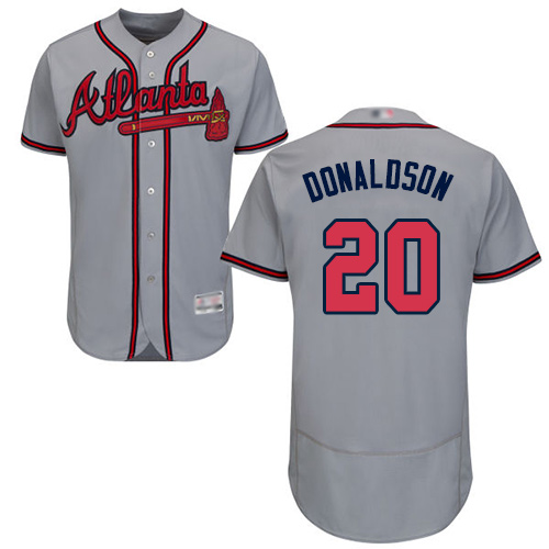 Atlanta Braves #20 Josh Donaldson Grey Flexbase Authentic Collection Stitched Jersey Men's cheap jerseys for sale - CheapJerseys.Shop