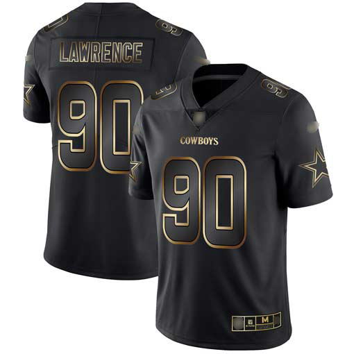 Cowboys #90 Demarcus Lawrence Black/Gold Men's Stitched Vapor Untouchable Limited Jersey cheap jerseys for sale - CheapJerseys.Shop