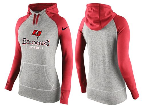 Women's Tampa Bay Buccaneers Performance Hoodie Grey & Red_1 cheap jerseys for sale - CheapJerseys.Shop