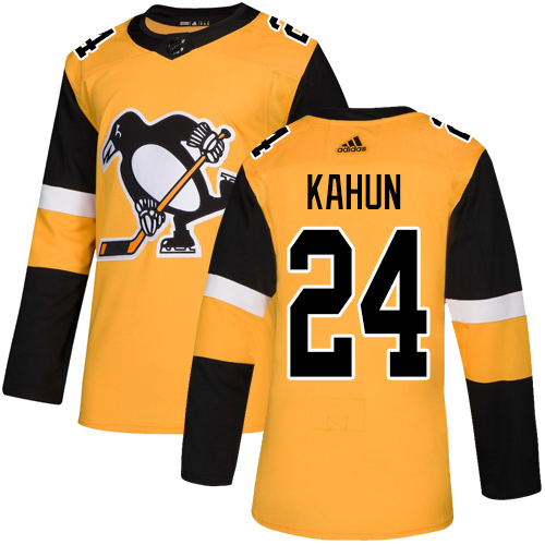 Pittsburgh Penguins #24 Dominik Kahun Gold Alternate Authentic Stitched Youth Jersey Youth cheap jerseys for sale - CheapJerseys.Shop