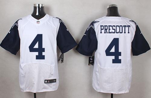 Cowboys #4 Dak Prescott White Men's Stitched Elite Rush Jersey cheap jerseys for sale - CheapJerseys.Shop