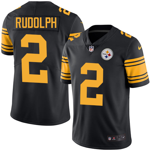 Pittsburgh Steelers #2 Mason Rudolph Black Men's Stitched Limited Rush Jersey Men's cheap jerseys for sale - CheapJerseys.Shop