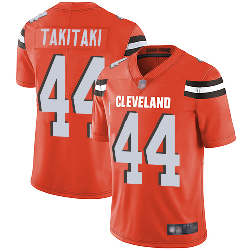 Cleveland Browns #44 Sione Takitaki Orange Alternate Men's Stitched Vapor Untouchable Limited Jersey Men's cheap jerseys for sale - CheapJerseys.Shop