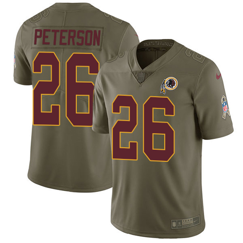 Washington Commanders #26 Adrian Peterson Olive Men's Stitched Limited 2017 Salute To Service Jersey Men's cheap jerseys for sale - CheapJerseys.Shop