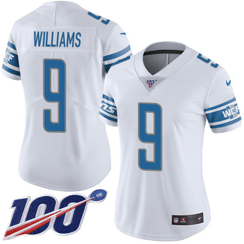 Lions #9 Jameson Williams White Women's Stitched 100th Season Vapor Untouchable Limited Jersey cheap jerseys for sale - CheapJerseys.Shop