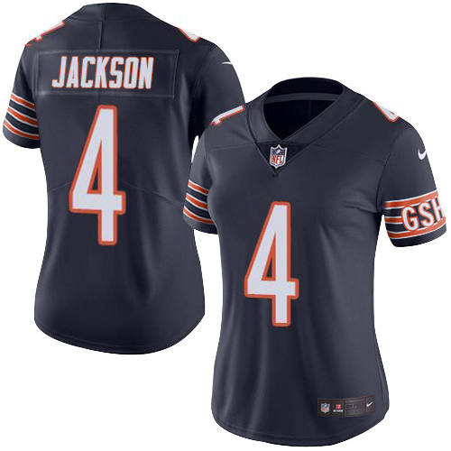Bears #4 Eddie Jackson Navy Blue Team Color Women's Stitched Vapor Untouchable Limited Jersey cheap jerseys for sale - CheapJerseys.Shop