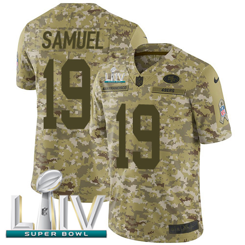 49ers #19 Deebo Samuel Camo Super Bowl LIV 2020 Men's Stitched Limited 2018 Salute To Service Jersey cheap jerseys for sale - CheapJerseys.Shop