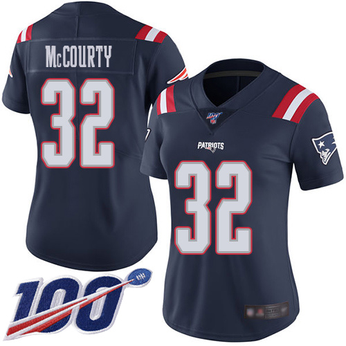 Patriots #32 Devin McCourty Navy Blue Women's Stitched Limited Rush 100th Season Jersey cheap jerseys for sale - CheapJerseys.Shop