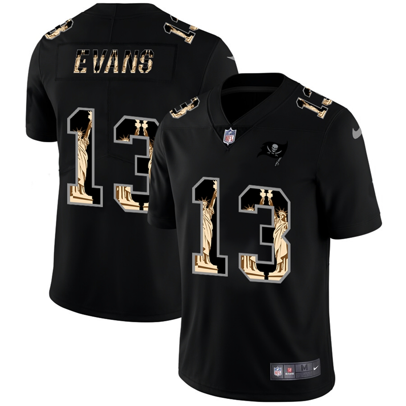 Tampa Bay Buccaneers #13 Mike Evans Carbon Black Vapor Statue Of Liberty Limited Jersey cheap jerseys for sale - CheapJerseys.Shop