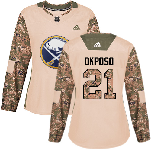 Buffalo Sabres #21 Kyle Okposo Camo Authentic 2017 Veterans Day Women's Stitched Jersey Womens cheap jerseys for sale - CheapJerseys.Shop