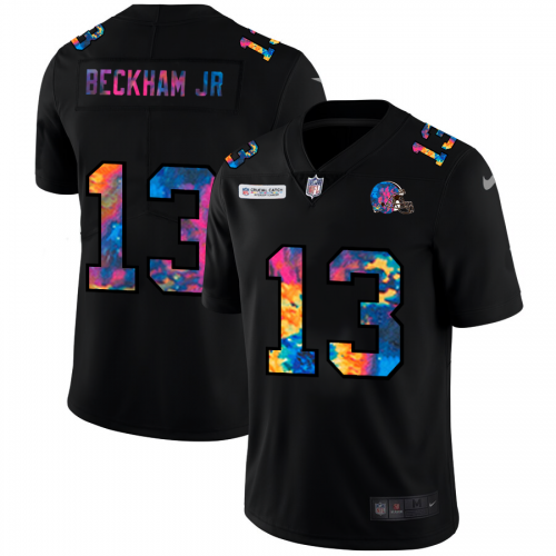 Cleveland Cleveland Browns #13 Odell Beckham Jr. Men's Multi-Color Black 2020 Crucial Catch Vapor Untouchable Limited Jersey Men's cheap jerseys for sale - CheapJerseys.Shop
