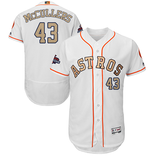 Houston Astros #43 Lance McCullers White FlexBase Authentic 2018 Gold Program Cool Base Stitched Jersey Men's cheap jerseys for sale - CheapJerseys.Shop