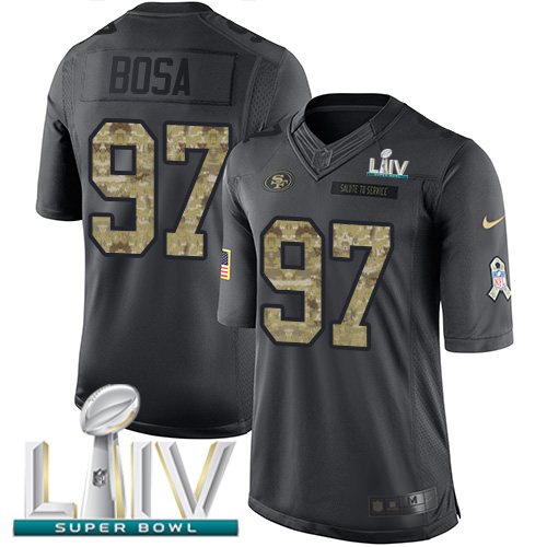 49ers #97 Nick Bosa Black Super Bowl LIV 2020 Youth Stitched Limited 2016 Salute To Service Jersey cheap jerseys for sale - CheapJerseys.Shop