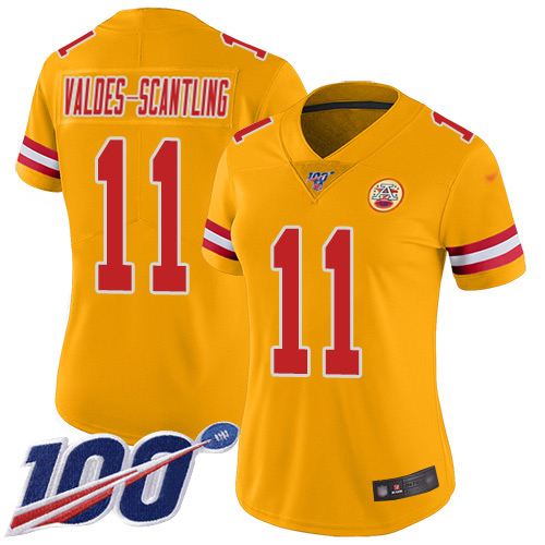 Chiefs #11 Marquez Valdes-Scantling Gold Women's Stitched Limited Inverted Legend Jersey cheap jerseys for sale - CheapJerseys.Shop