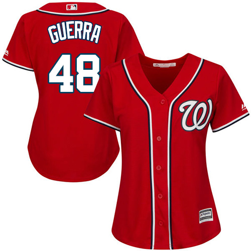 Washington Nationals #48 Javy Guerra Red Alternate Women's Stitched Jersey Womens cheap jerseys for sale - CheapJerseys.Shop