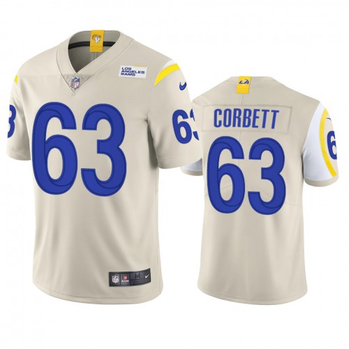 Los Angeles Los Angeles Rams #63 Austin Corbett Men's Vapor Limited Jersey - Bone Men's cheap jerseys for sale - CheapJerseys.Shop