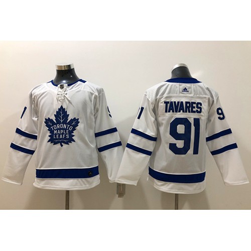Maple Toronto Maple Leafs #91 John Tavares White Road Authentic Stitched Youth Jersey Youth cheap jerseys for sale - CheapJerseys.Shop