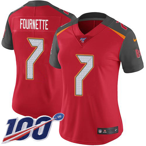Buccaneers #7 Leonard Fournette Red Team Color Women's Stitched 100th Season Vapor Untouchable Limited Jersey cheap jerseys for sale - CheapJerseys.Shop