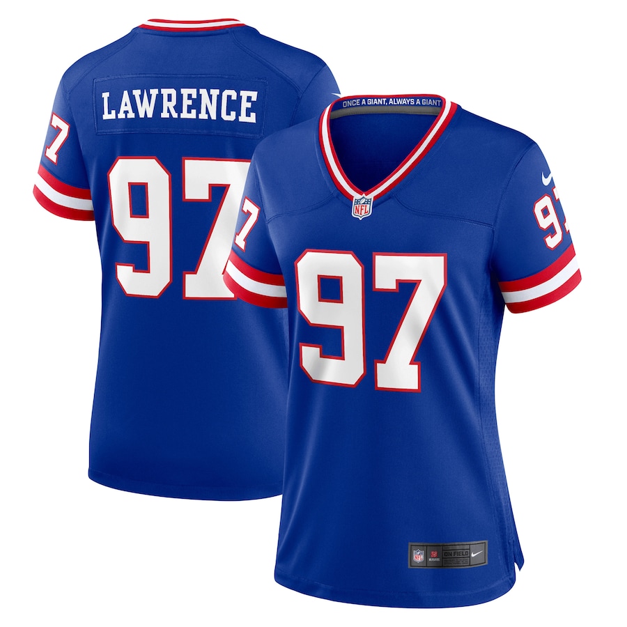 New York Giants #97 Dexter Lawrence Royal Women's Classic Player Game Jersey cheap jerseys for sale - CheapJerseys.Shop