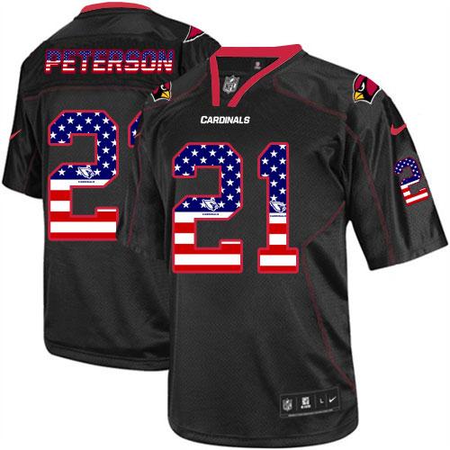 Cardinals #21 Patrick Peterson Black Men's Stitched Elite USA Flag Fashion Jersey cheap jerseys for sale - CheapJerseys.Shop