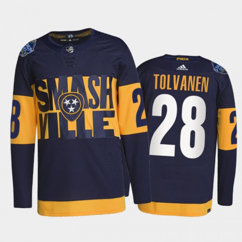 Nashville Predators #28 Eeli Tolvanen Men's 2022 Stadium Series Authentic Jersey - Navy Men's cheap jerseys for sale - CheapJerseys.Shop