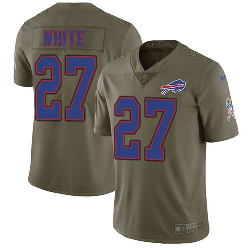 Bills #27 Tre'Davious White Olive Youth Stitched Limited 2017 Salute To Service Jersey cheap jerseys for sale - CheapJerseys.Shop