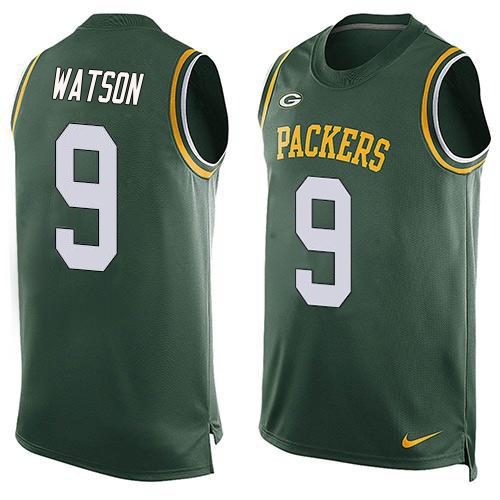 Packers #9 Christian Watson Green Team Color Men's Stitched Limited Tank Top Jersey cheap jerseys for sale - CheapJerseys.Shop